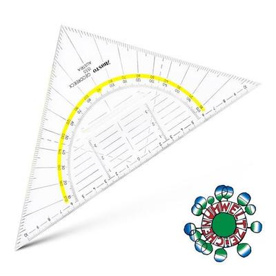 ARISTO Geodreieck 22,5 cm mit Griff, Facette und Tuschenoppen