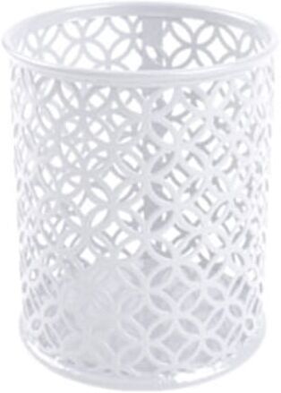 WHITE LABEL Porta-lápis   Metal   80 x 100mm   Branco