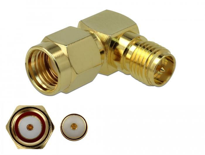 Delock 89968 RP-SMA Vrouwelijke connector 90 graden bocht