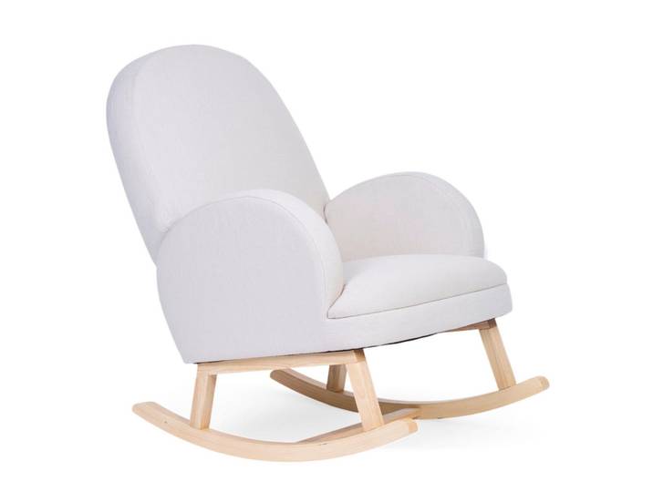 P & B Schaukelstuhl Leinen, Beige, Holz, Birke, Uni, 71x86x97.5 cm, Wohnzimmer, Sessel, Polstersessel