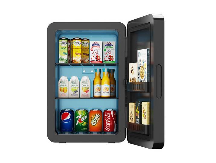 Rebonique Table Top Kühlschrank AQ-22L, 22L Mini Kühlschrank, Min: 17°C unter Umgebungstemperatur/Max: 65°C