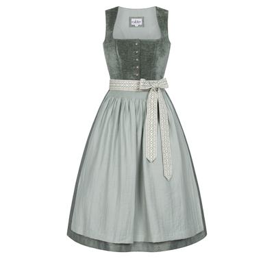 Dirndl NÜBLER "Midi Dirndl Kate", Damen, Gr. 34, EURO, grün, Obermaterial: 80% Polyester PES. 10% Baumwolle CO. 10% Viskose CV., Kleider