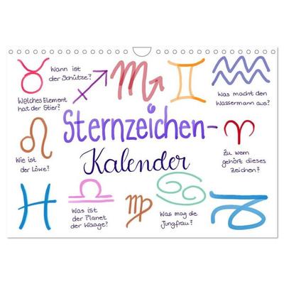 Sternzeichen-Kalender (Wandkalender 2027 DIN A4 quer), CALVENDO Monatskalender