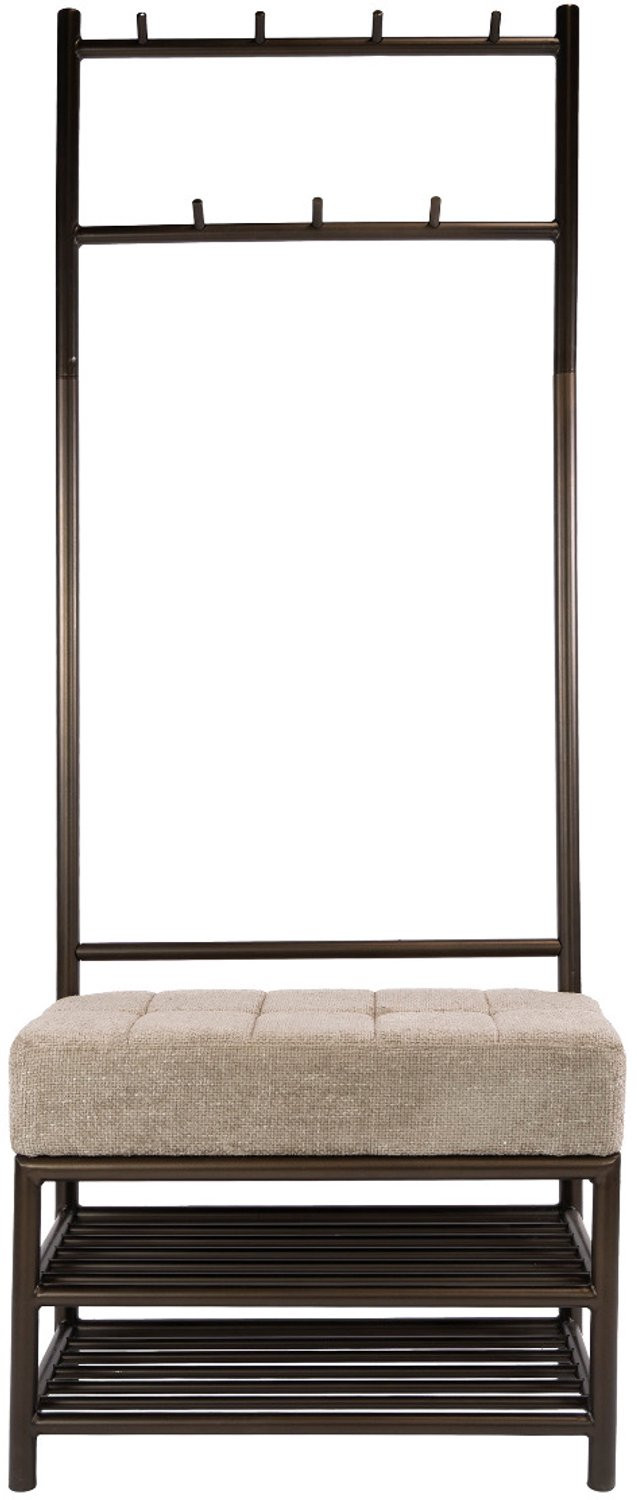 Fraaai Odell garderobebank met schoenenrek voor volwassenen - Brons - 70 cm