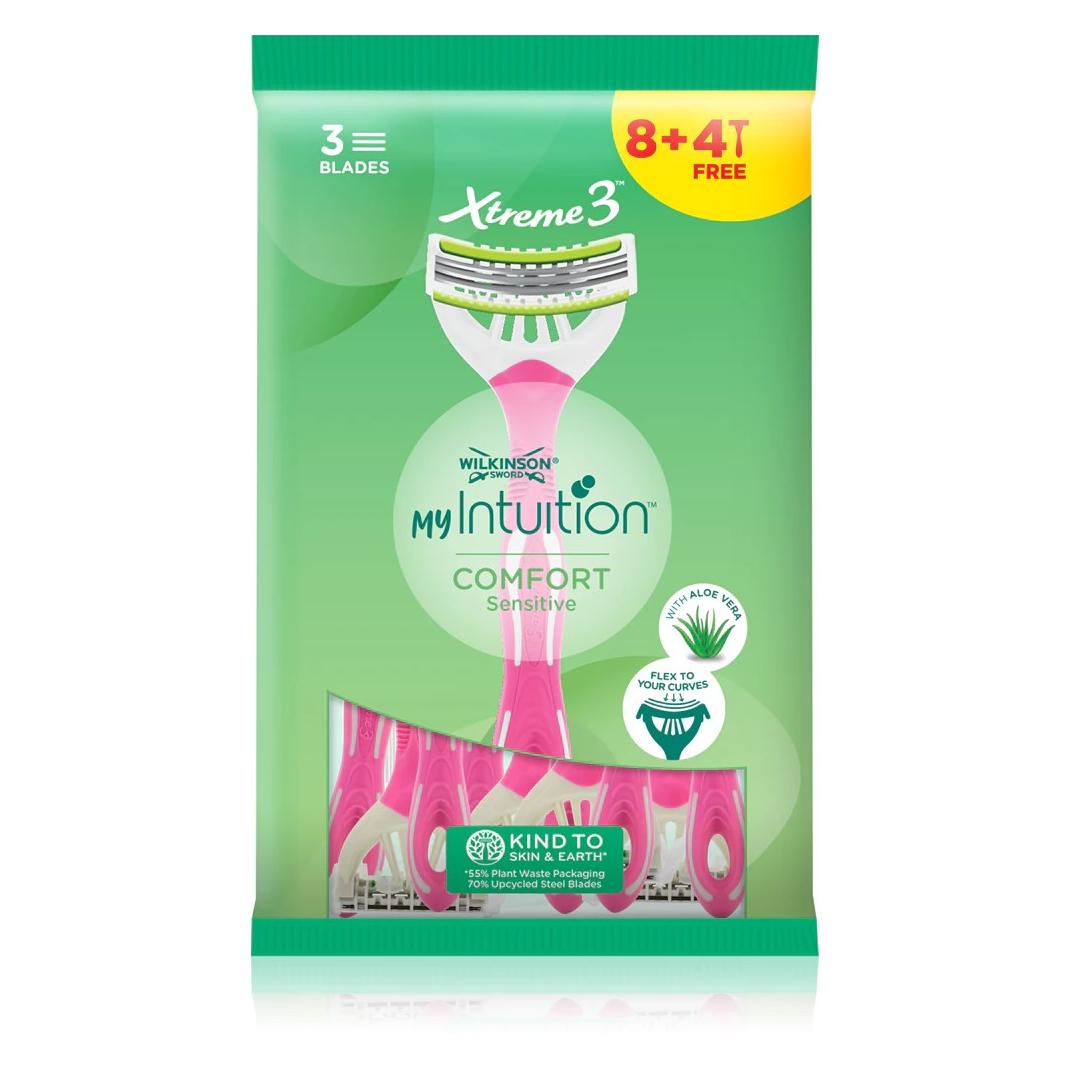 Wilkinson My Intuition Comfort Sensitive Disposable Razor For Women 8 + 4 Pcs (WJD004)