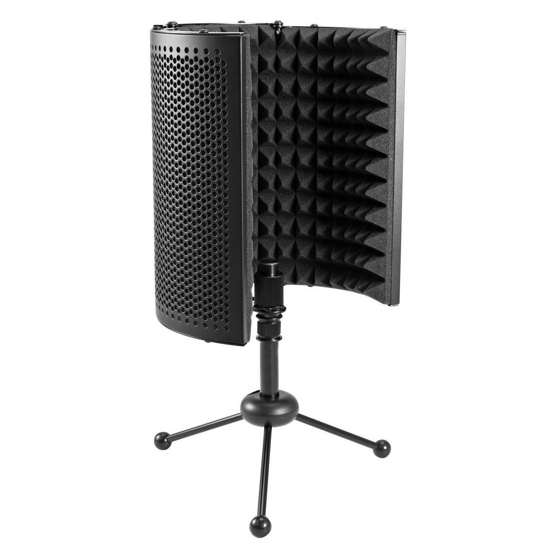 Omnitronic Set MIC CM-78MK2 Grossmembran-Kondensatormikrofon + AS-04 Tisch-Mikrofon-Absorbersystem (20000919)