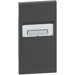 Legrand KG71 LivingNow 2-modulige Abdeckung für Stufenbeleuchtung in der Farbausführung Black