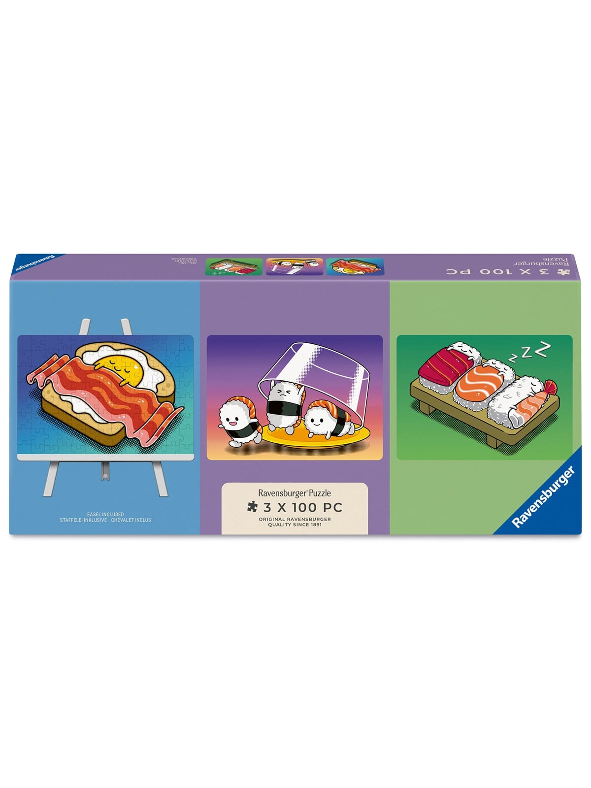 Ravensburger Kawaii Frühstück, Mittagessen & Abendessen 100-teilig 3x100-teilig