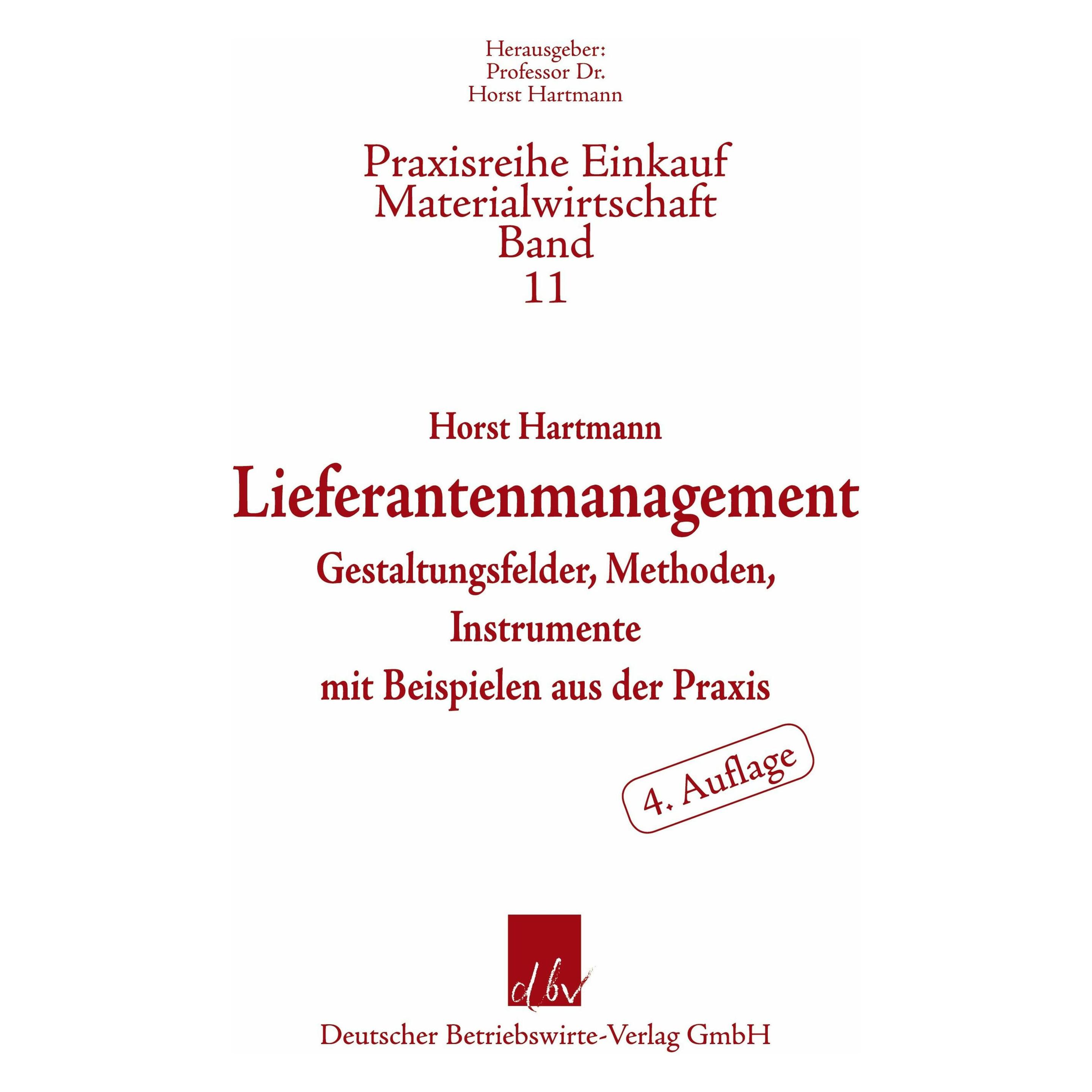 Deutscher Betriebswirte Lieferantenmanagement. (Deutsch, Softcover, Horst Hartmann) (35199678)
