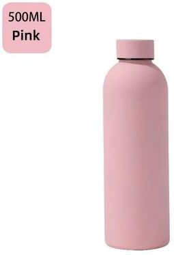 Uplifted Finds JUSTINLAU 500ml Portable Thermos Cup Stainless Steel Vacuum Flask For Sports, Car & Travel pink