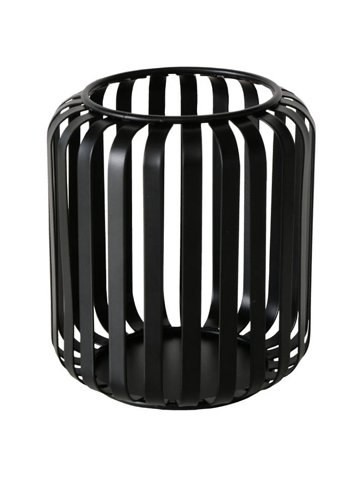 Boltze Windlicht "Viki" in Schwarz - (H)12 x Ø 10 cm - onesize
