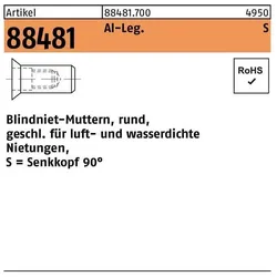 Nieten, Blindnietmutter R 88481 SEKO M 8 /1,5 -4,5 Aluminium