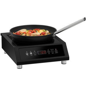 Bartscher Kochplatte IK 35-1 TC SW, 105884, mattschwarz, Induktions-Einzelkochplatte, Glaskeramik, 3500 Watt