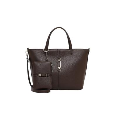 Shopper EMILY & NOAH "Shopper E&N Lewe", Damen, Gr. B/H/T: 38cm x 25cm x 13cm 0, braun (braun 200), Polyester, Taschen Shopper