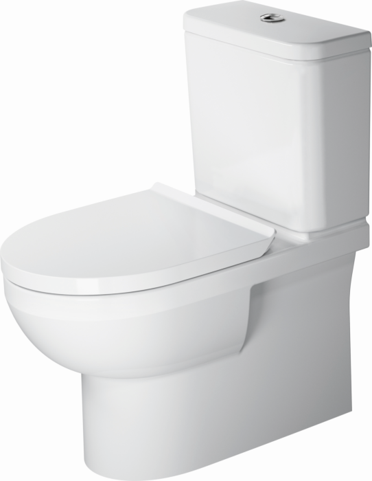 Duravit No. 1 Stand-Tiefspül-WC Kombination 2182092000 36,5x65cm, Abgang waagerecht, Rimless, weiß Hygiene Glaze