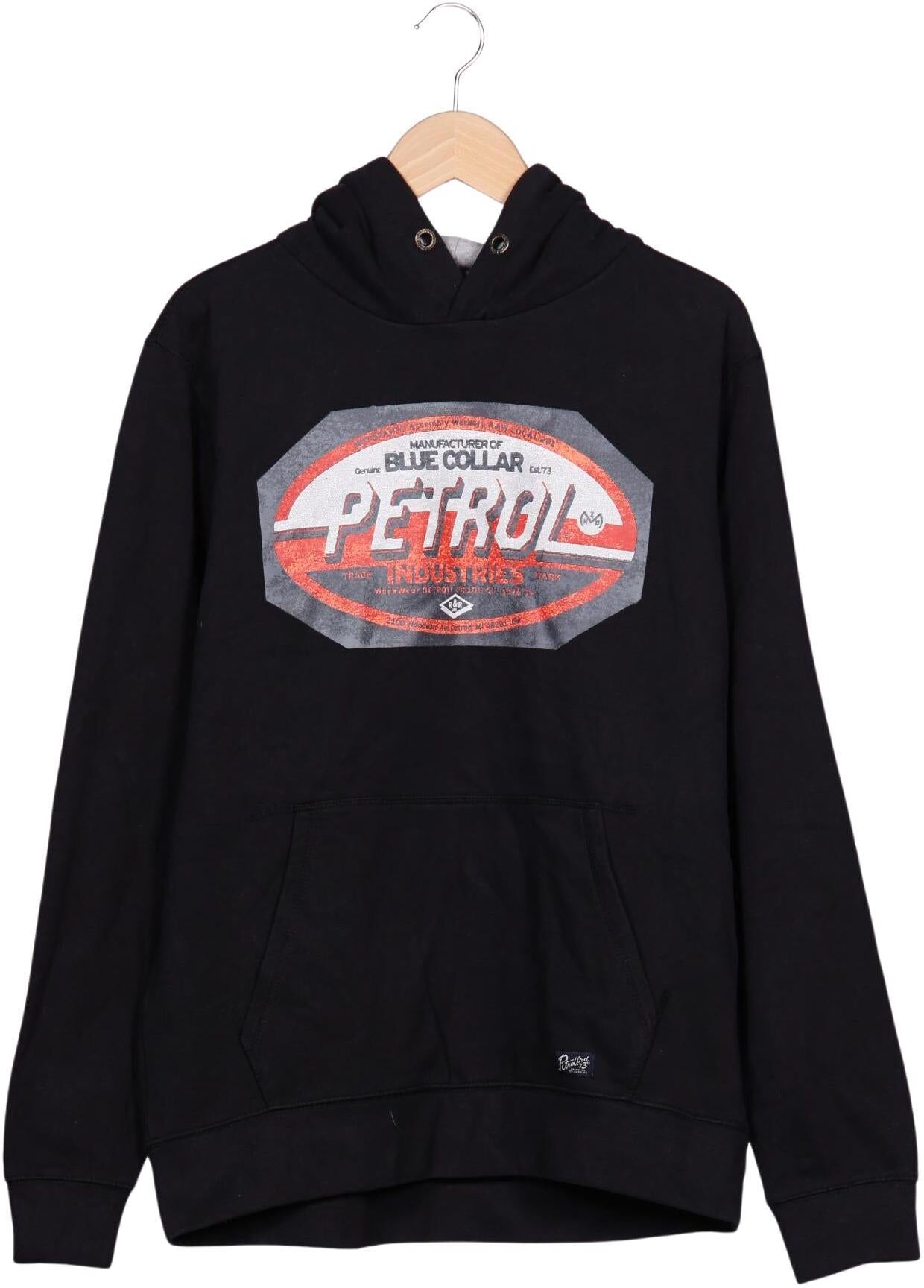 Petrol Industries Herren Kapuzenpullover, Schwarz, Gr. XL, Synthetik / Baumwolle - Second Hand