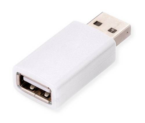 Value USB-Datenblocker USB Typ A Data Blocker Adapter Weiß für sichere USB-Ladefunktion 11.99.8332