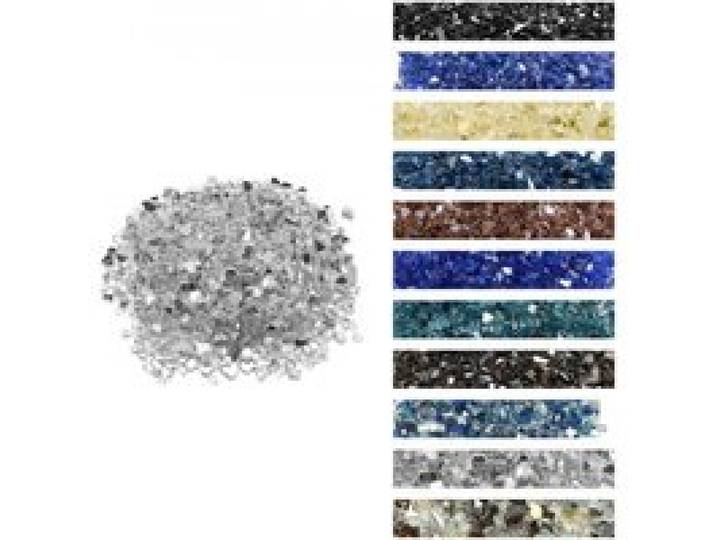 VEVOR Feuerglas, 9 kg hochtemperaturbeständige Glassteine, 12,7 mm reflektierende Feuerstellen-Glasperlen, Feuerstelle Glasfelsen, Kaminglas, Feuerkristall, Feuerperlen, für Gaskamine, Transparent