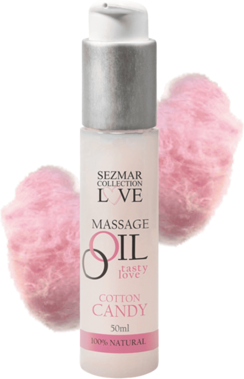 SEZMAR Huile de massage comestible parfum Barbe à papa - 50 ml