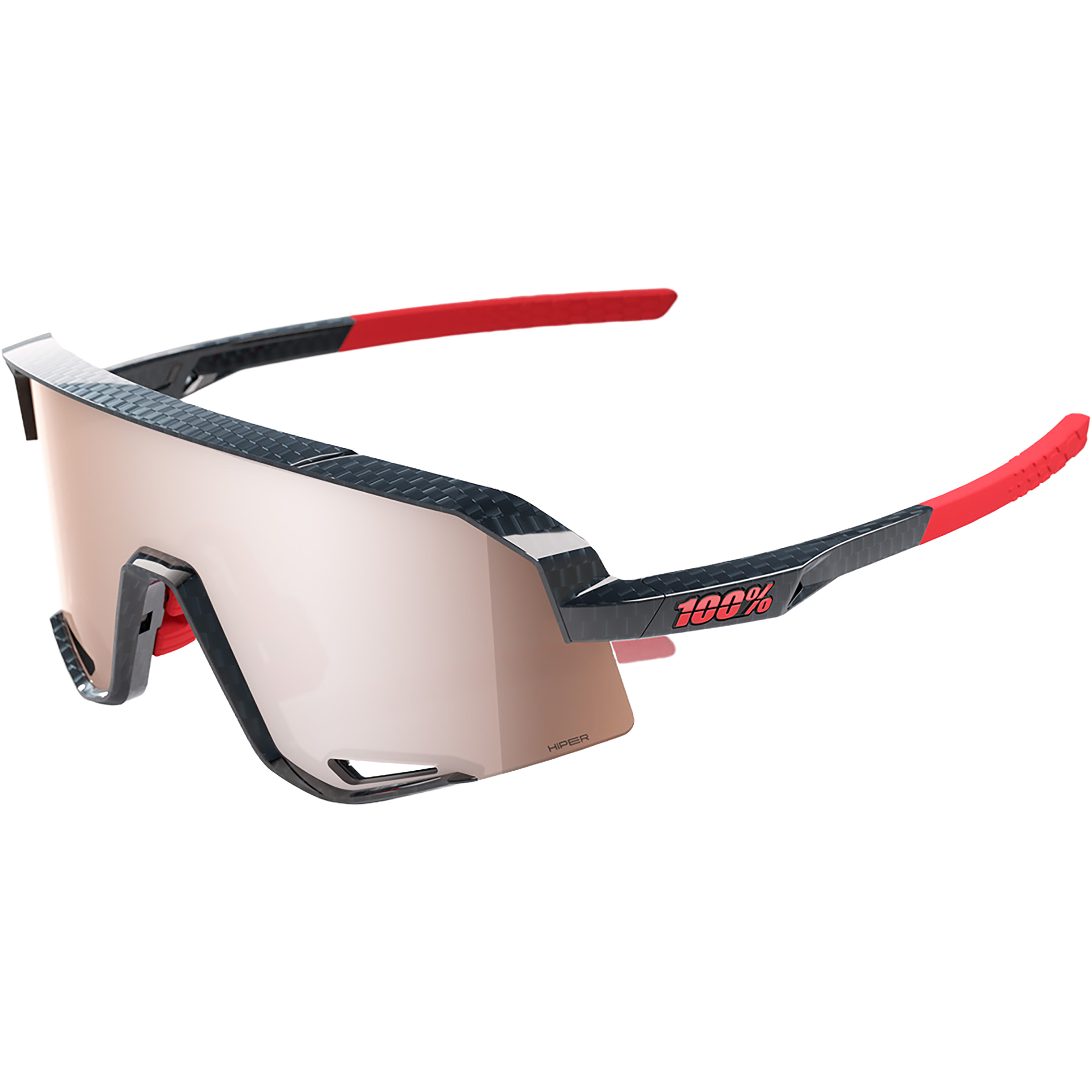 100% Slendale HiPER Crimson-Silver Sportbrille Sportbrillen & Sportsonnenbrillen schwarz Rennrad | Lifestyle