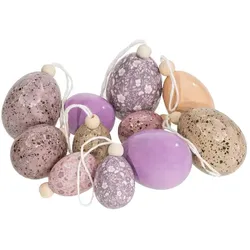 Eier flieder–rosa, 3–6 cm, 12 Stück