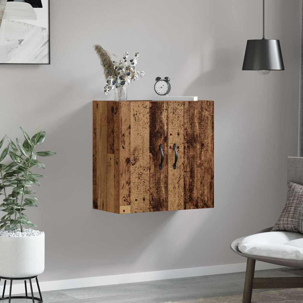 17 Stories vidaXL Wall-Mounted Cabinet Wall-mounted Engineered Wood Storage Modern Old Wood 60cm H X 60cm W X 31cm D