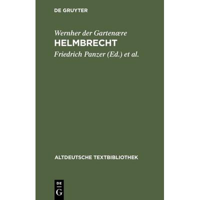 Helmbrecht, Taschenbuch von Wernher der Gartenære, De Gruyter, 978-3-484-20111-8