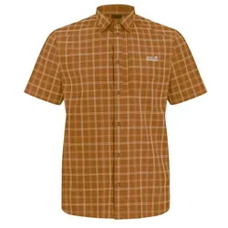 Jack Wolfskin Herren Norbo Kurzarmhemd - XL - CHECK autumn leaves