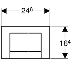 Betätigungsplatte GEBERIT SIGMA30 für Spül-Stopp-Spülung, verschiedene Varianten (Ausführung: weiss / glanzchrom / weiss)