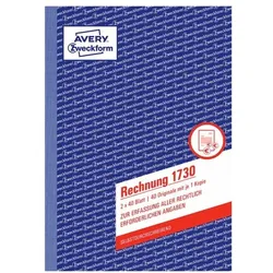 Avery Zweckform Formularbuch »Rechnung« A5, 2-fach, selbstdurchschreibend gelb, 14.8x21 cm