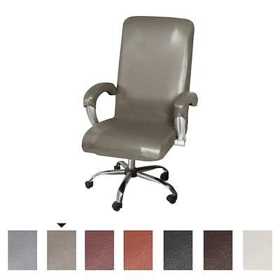 Stretch-Bezug für Bürostühle, wasserdicht – modernes, schlichtes Design – Bezug für Computerstühle aus PU-Leder – langlebig und pflegeleicht – perfekt zum Schutz und zur Aufwertung von Bürostühlen