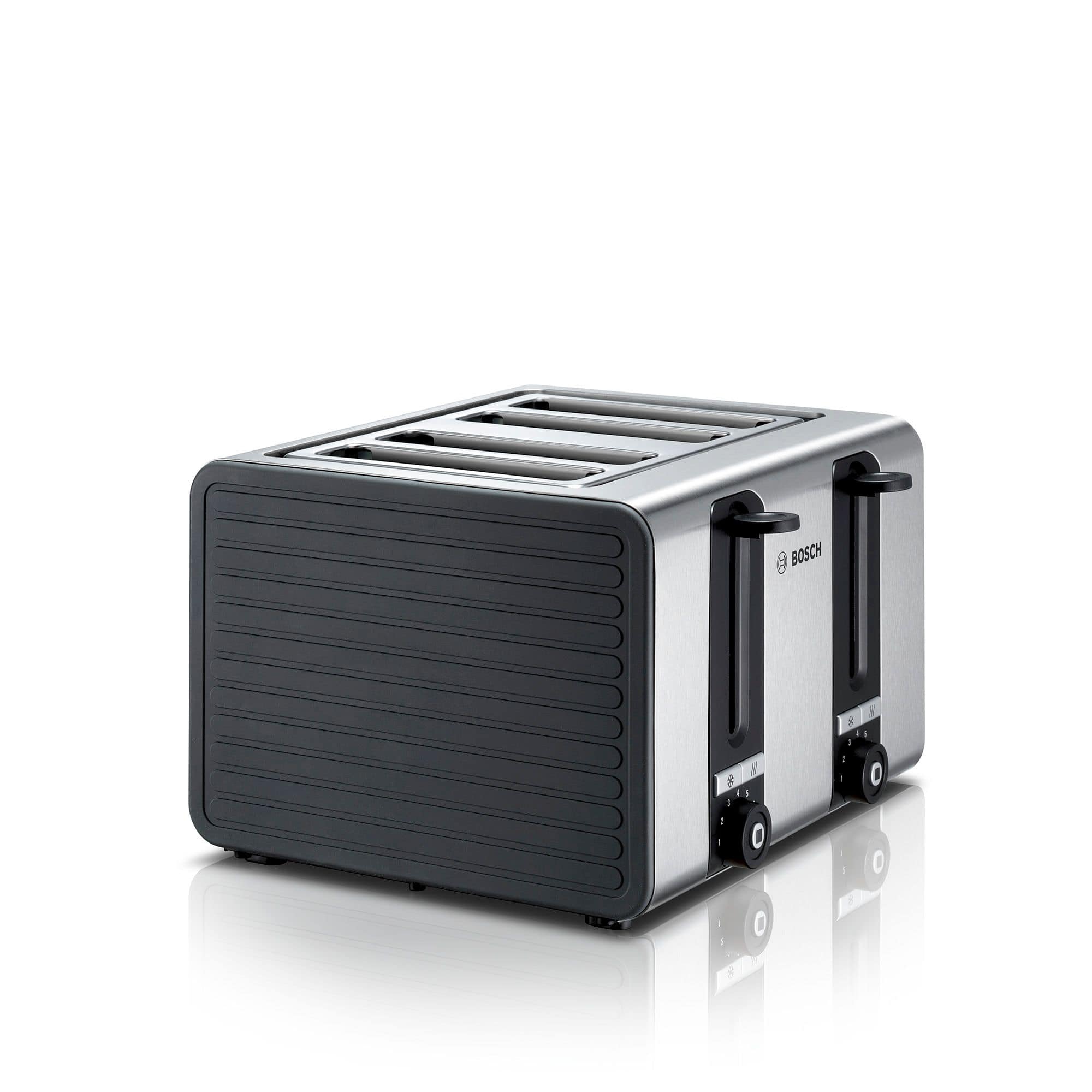 Bosch TAT7S45 Toaster 1800 W 4 Scheibe(n) (Schwarz, Edelstahl)
