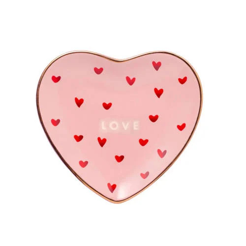 Vondels hartjes bord LOVE diameter: 14 cm