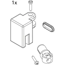 Kermi EBRA013 Set Stabilisierung Kopf, silber hochglanz, 2534455 2534455