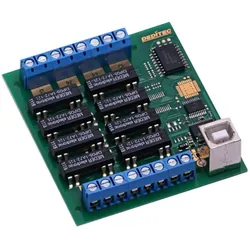 Deditec, Aktor, Kompakte USB-Module Digital Ausgänge 8 Relais Montageart Schraubbar Schnittstelle(n) USB