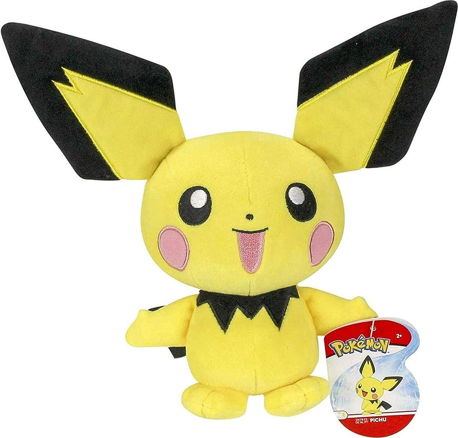 Jazwares Pokémon Pluche Figuren Pikachu, Pichu en Mampfaxo, 20 cm