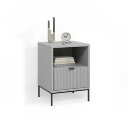 NACHTTISCH Aterno Grau mit 1 Schublade