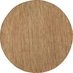 TEPPICH Flachgewebe, Outdoor, Fußbodenheizung-geeignet, VIGOLENO in Ockerbraun, Ø 160 cm