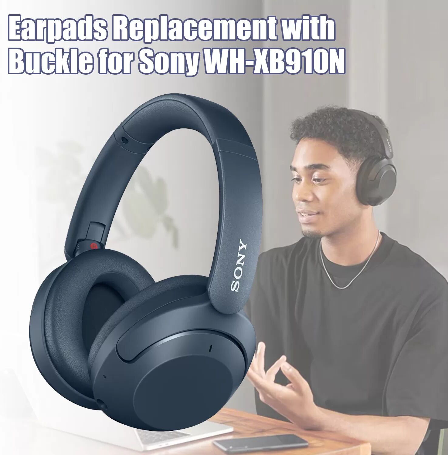 INF Ohrpolster für Sony WH-XB910N Blau