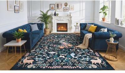 Garvee Machine Washable Animal-Print Area Rug with Rubber Back Non Slip