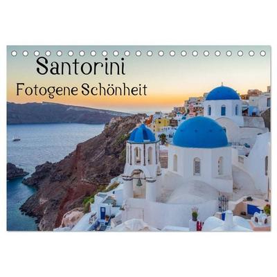 Santorini - Fotogene Schönheit (Tischkalender 2026 DIN A5 quer), CALVENDO Monatskalender