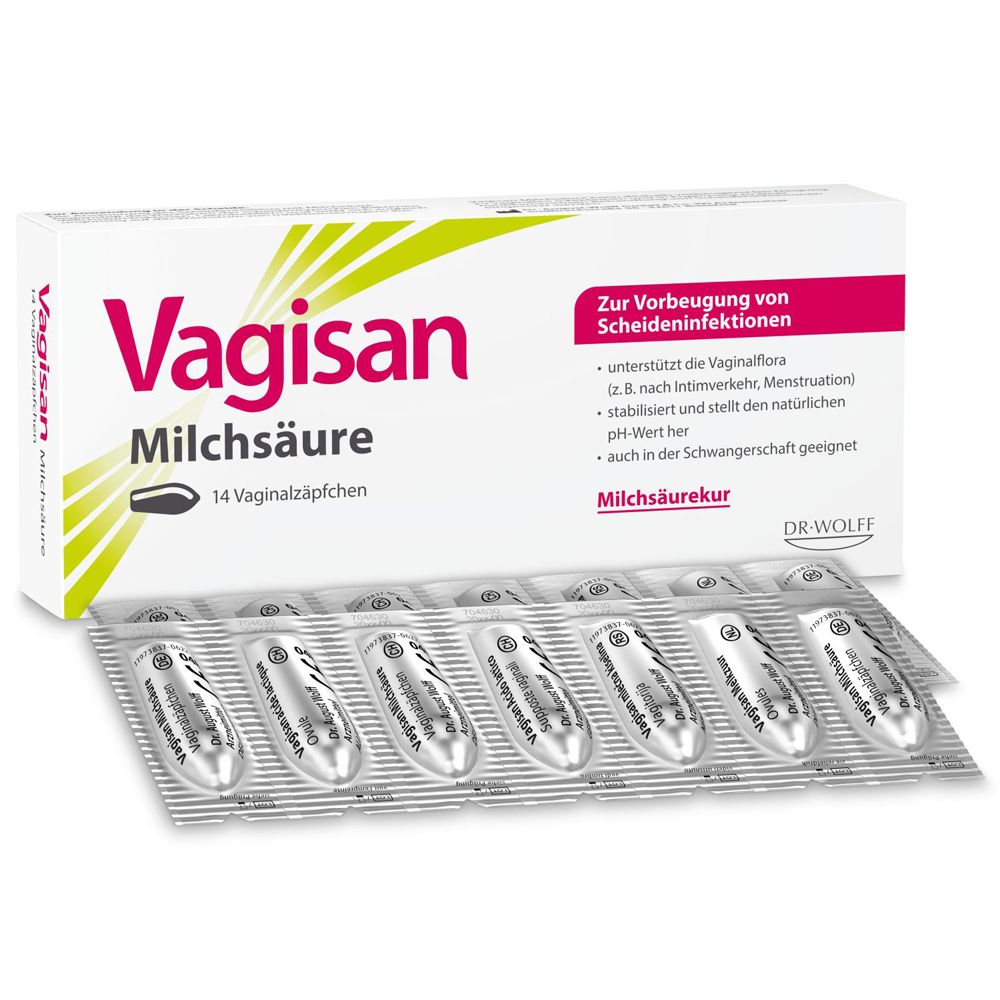 Vagisan Milchsäure Vaginalzäpfchen 14 St Vaginalsuppositorien