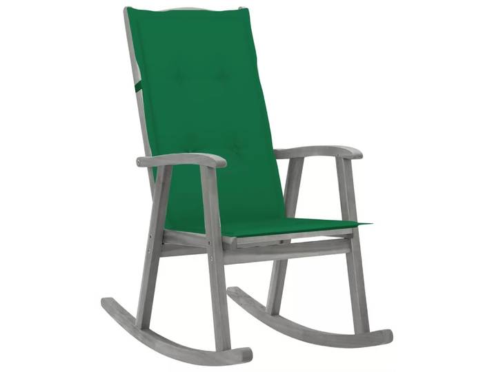 VidaXL - Schaukelstuhl akazienholz, One Size, Grau
