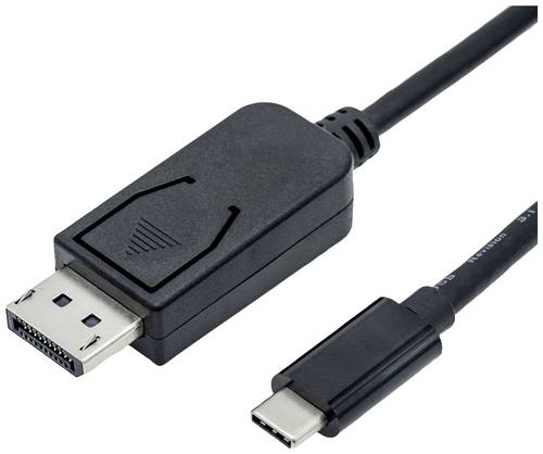 Roline USB-C / DisplayPort Adapterkabel USB-C Stecker, DisplayPort Stecker 2.00 m Schwarz 11.04.5836 8K UHD USB-C-Displaykabel
