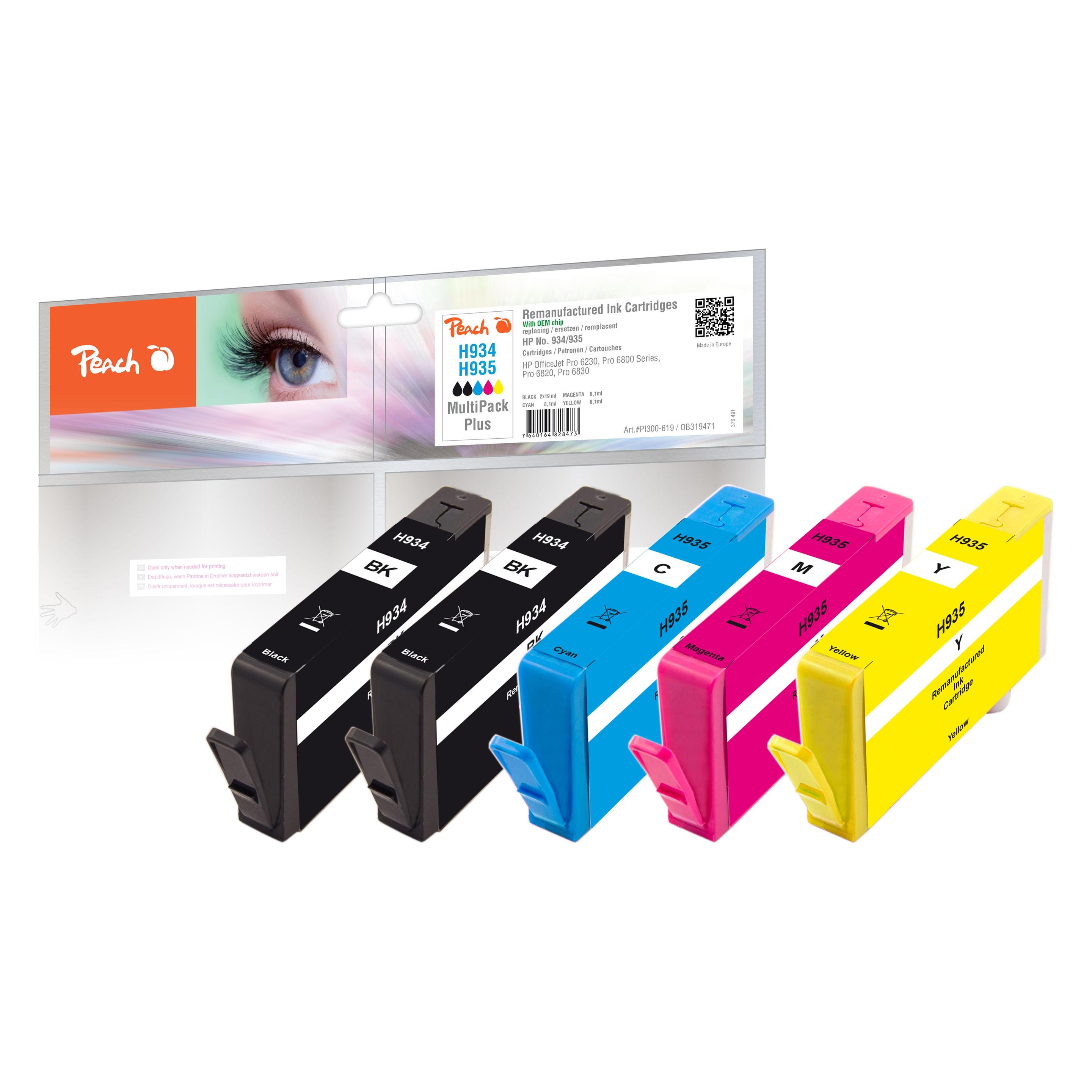 Peach Nr.934/935 MultiPackPlus REM,OEM,KOM (C, M, Y) (PI300-619)