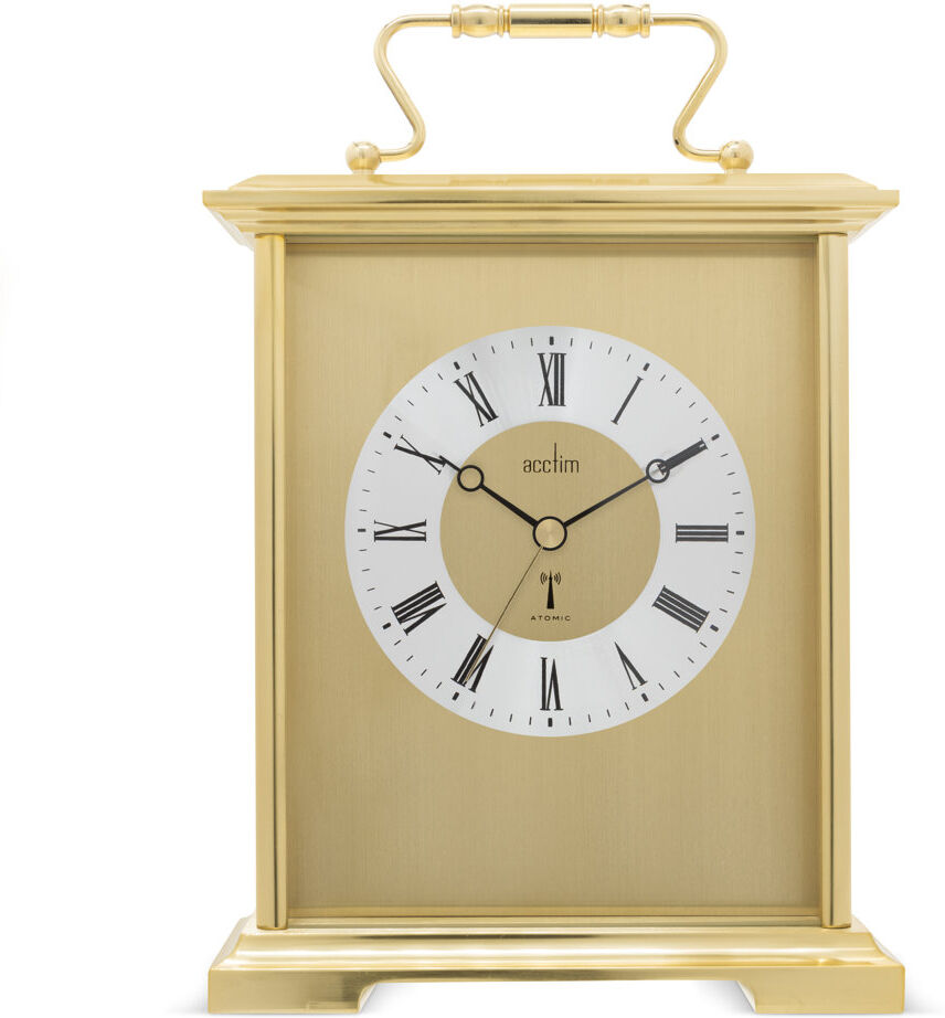 Acctim Althorp Mantel Clock Radio Controlled Quartz Polished Metal Carriage Clock Gold Gold 20.8cm H X 14cm W X 6.2cm D