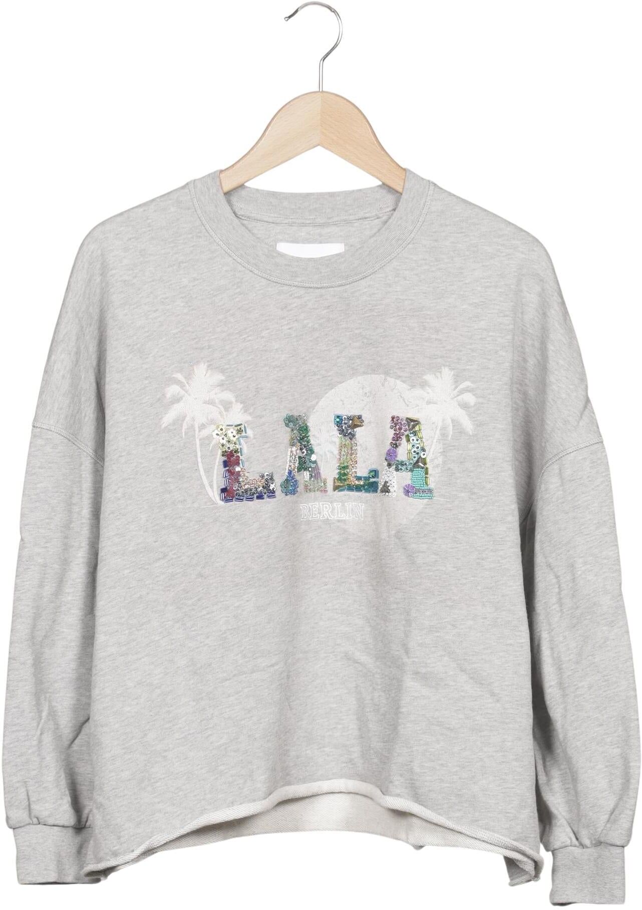 Lala Berlin Damen Sweater, Grau, Gr. M, Baumwolle - Second Hand