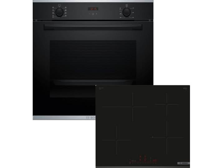 BOSCH Backofen-Set 4 HBA234BB3, mit nachrüstbar, Autostart, Halogen-Innenbeleuchtung