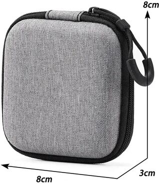 Global Bags Range Mini Grey Digital Product Storage Bag Portable Headphone USB Data Cable Charger U Stick Storage Case Shockproof Protective Case square2