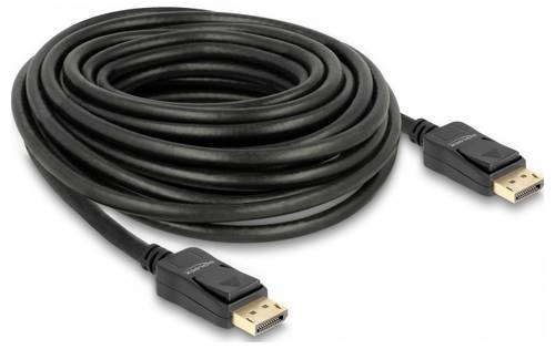 Delock DisplayPort Anschlusskabel DisplayPort Stecker 10m Schwarz 84862 dreifach geschirmt, vergoldete Steckkontakte, 4K UHD